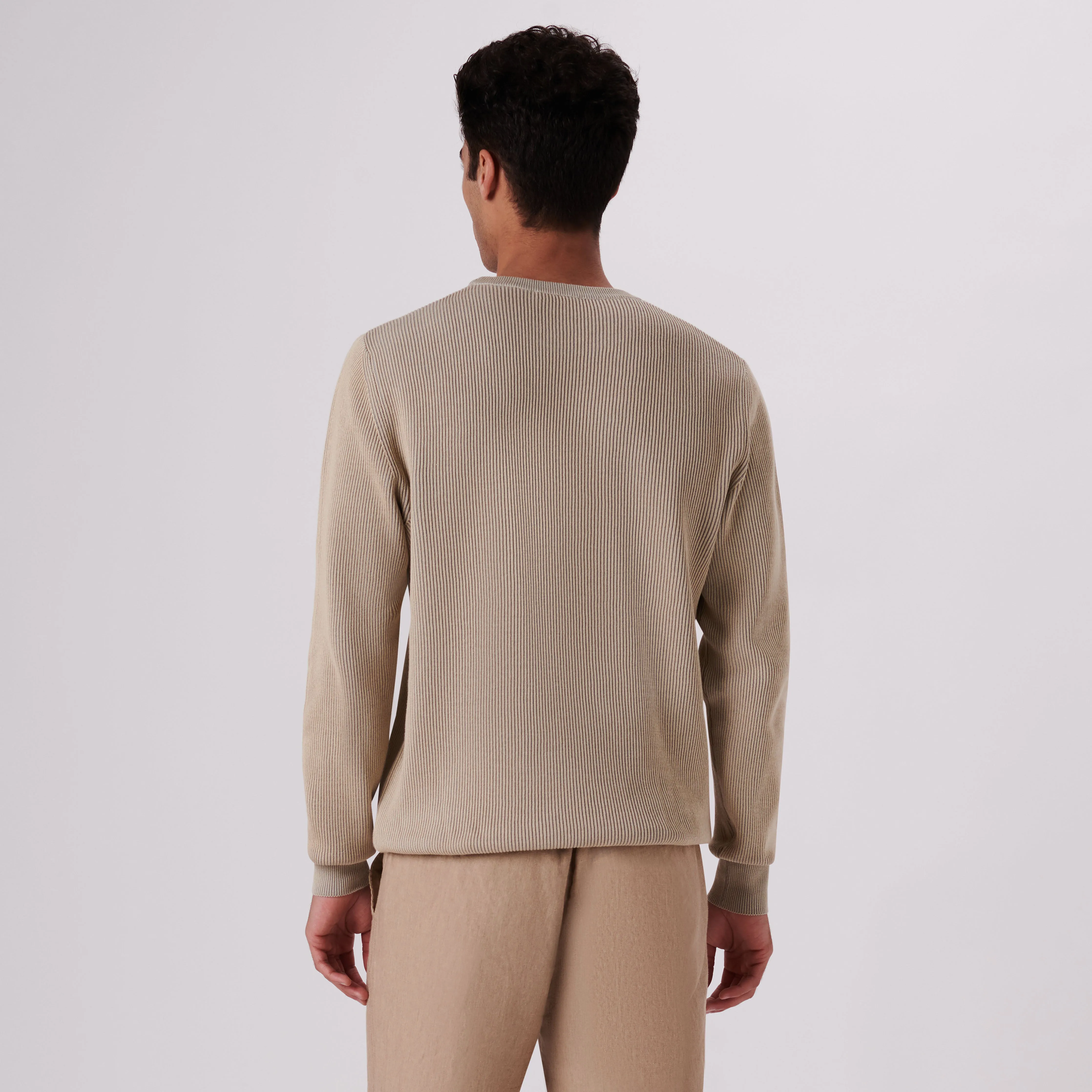 Rib Knit Crew Neck Sweater
