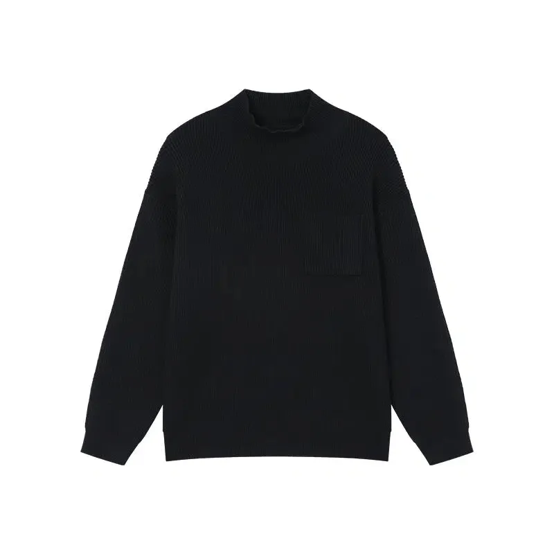 Ribbed Knit Turtleneck Sweater