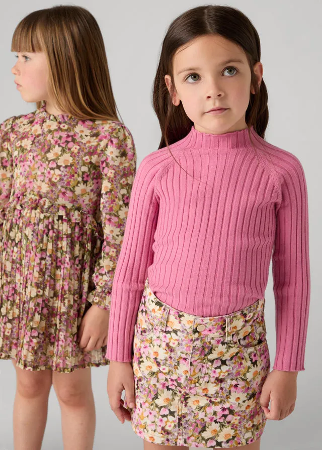Ribbed mockneck sweater