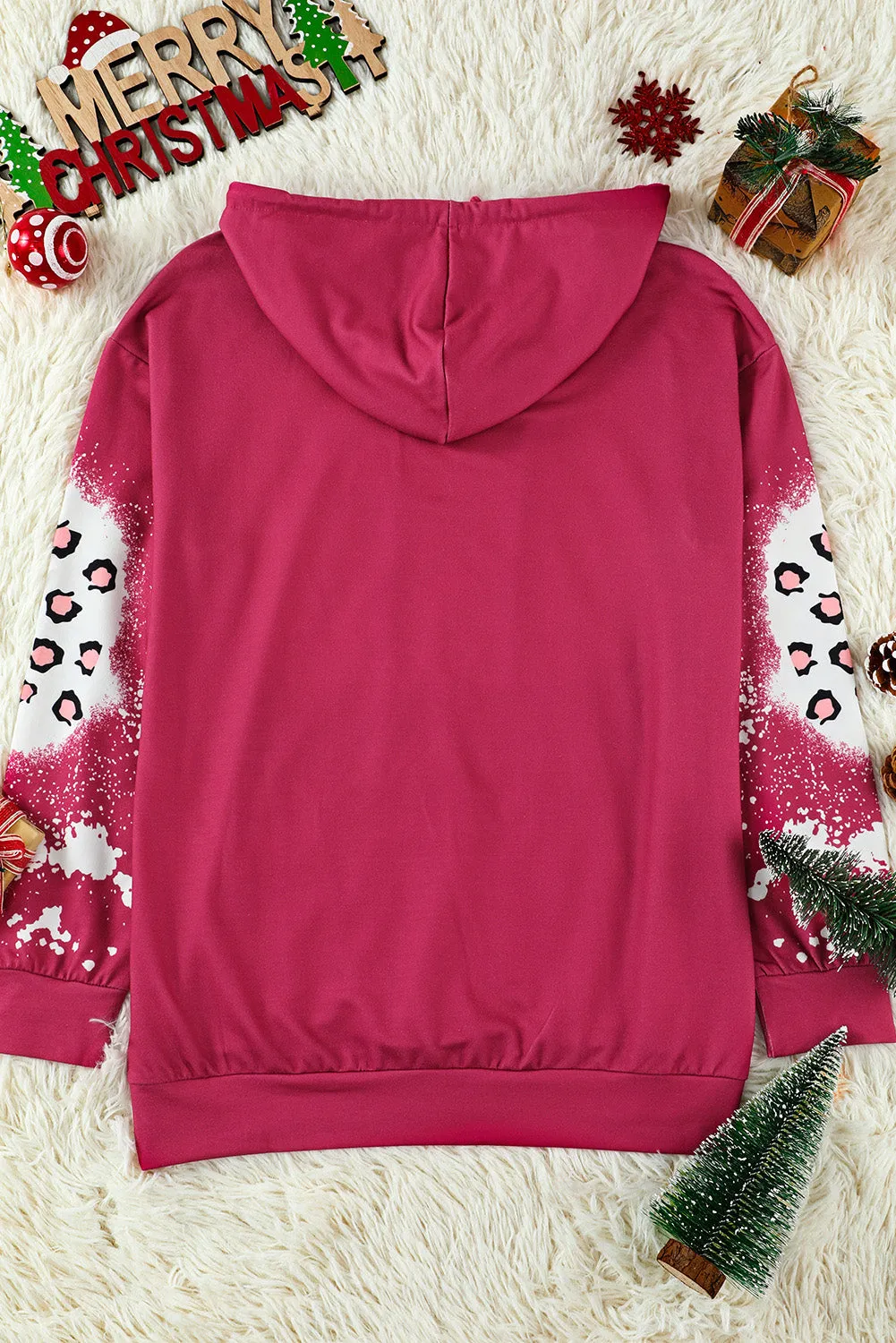 Rose Bleached Leopard HOWDY HONEY Pocketed Hoodie