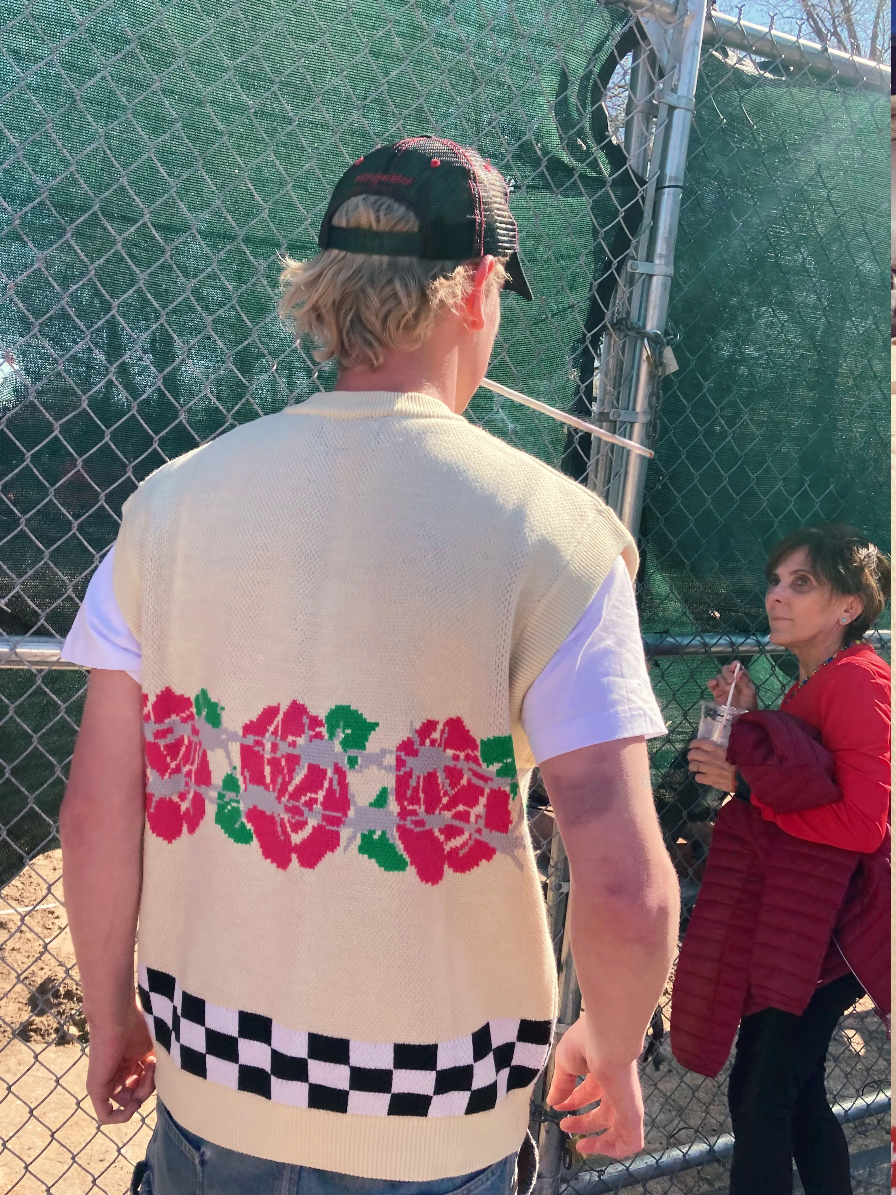 Rose Sweater Vest Off White