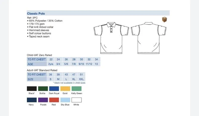 Rufford Park White PE T Shirt with Embroidered School logo