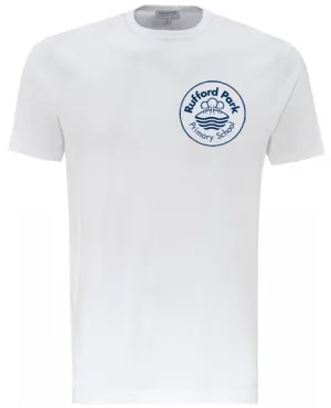 Rufford Park White PE T Shirt with Embroidered School logo