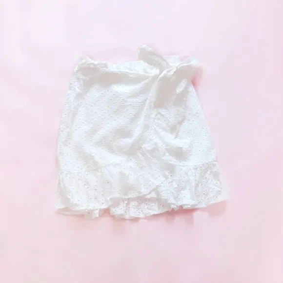 sabo skirt ⋆ eyelet faux wrap skirt