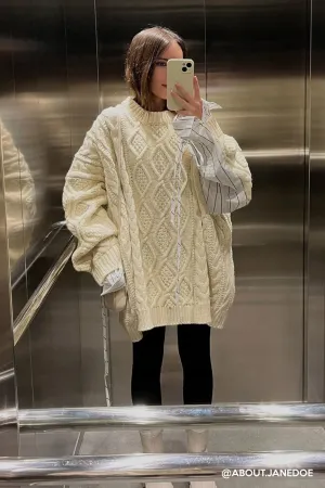 Sadie Shirt Combo Knit Pullover