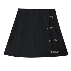 Safety Pin High Waist Skirt SD00335