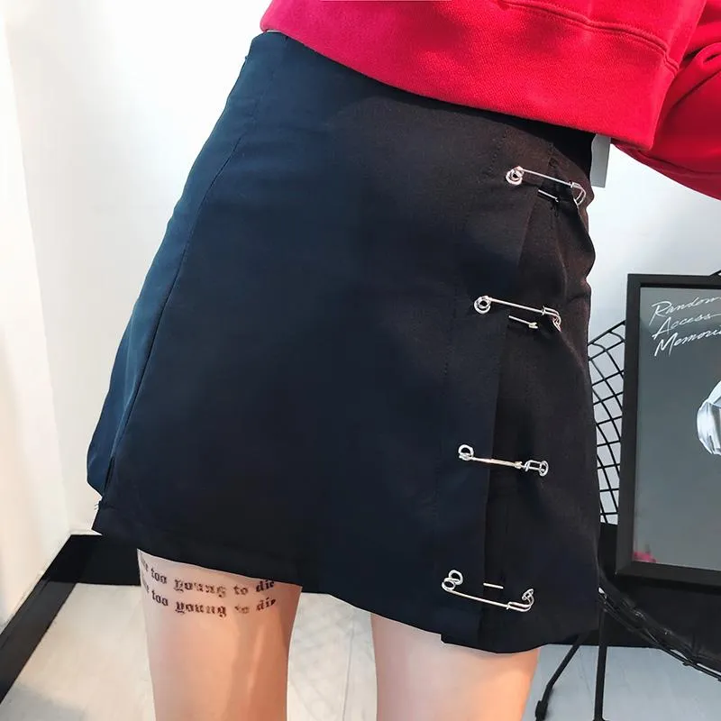 Safety Pin High Waist Skirt SD00335