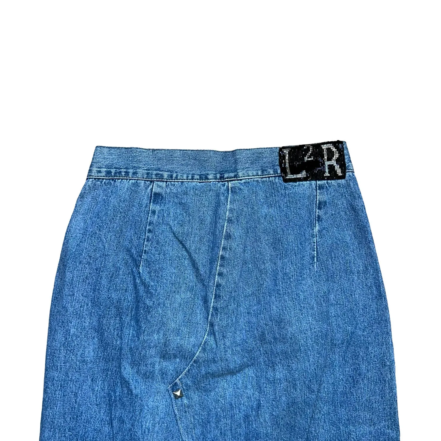 Sailor Maxi Denim Skirt in Blue