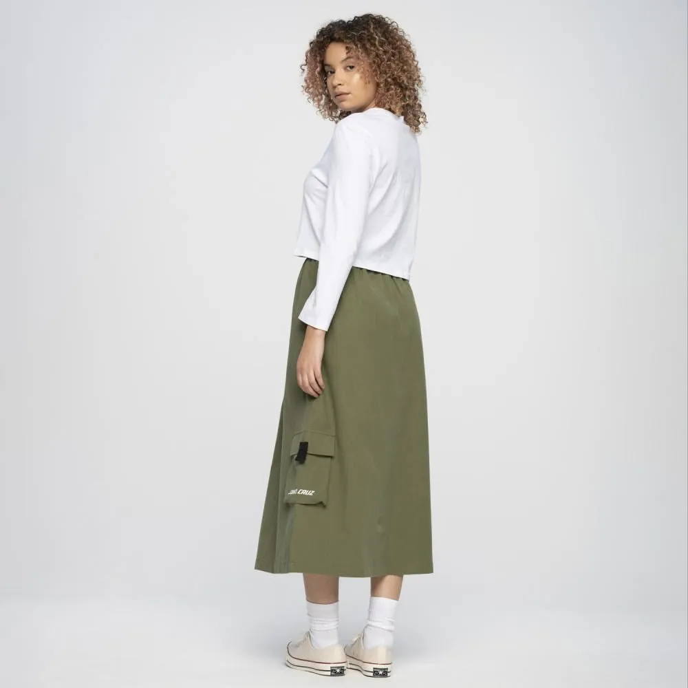 Santa Cruz Womens Skirt Strip Cargo Skirt - Green