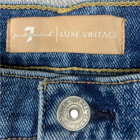 Seven 7 for all mankind stretchy denim jean Mini A-Line Skirt 27