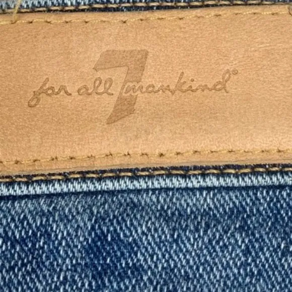 Seven 7 for all mankind stretchy denim jean Mini A-Line Skirt 27