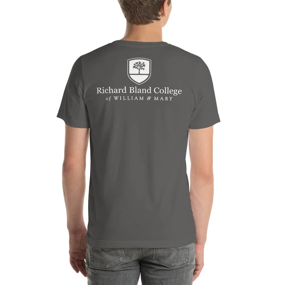 Short-Sleeve Richard Bland College Premium Unisex T-Shirt - Large Logo on Back/Small Logo on Front
