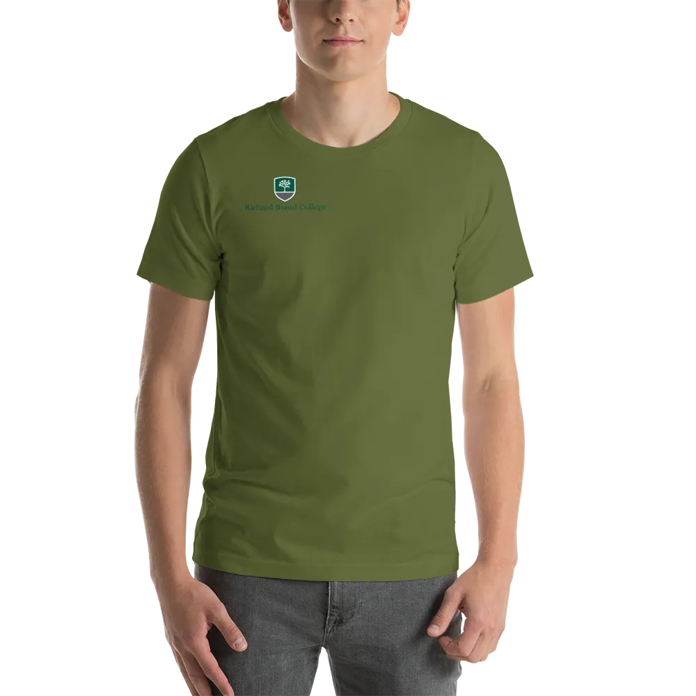 Short-Sleeve Richard Bland College Premium Unisex T-Shirt - Large Logo on Back/Small Logo on Front