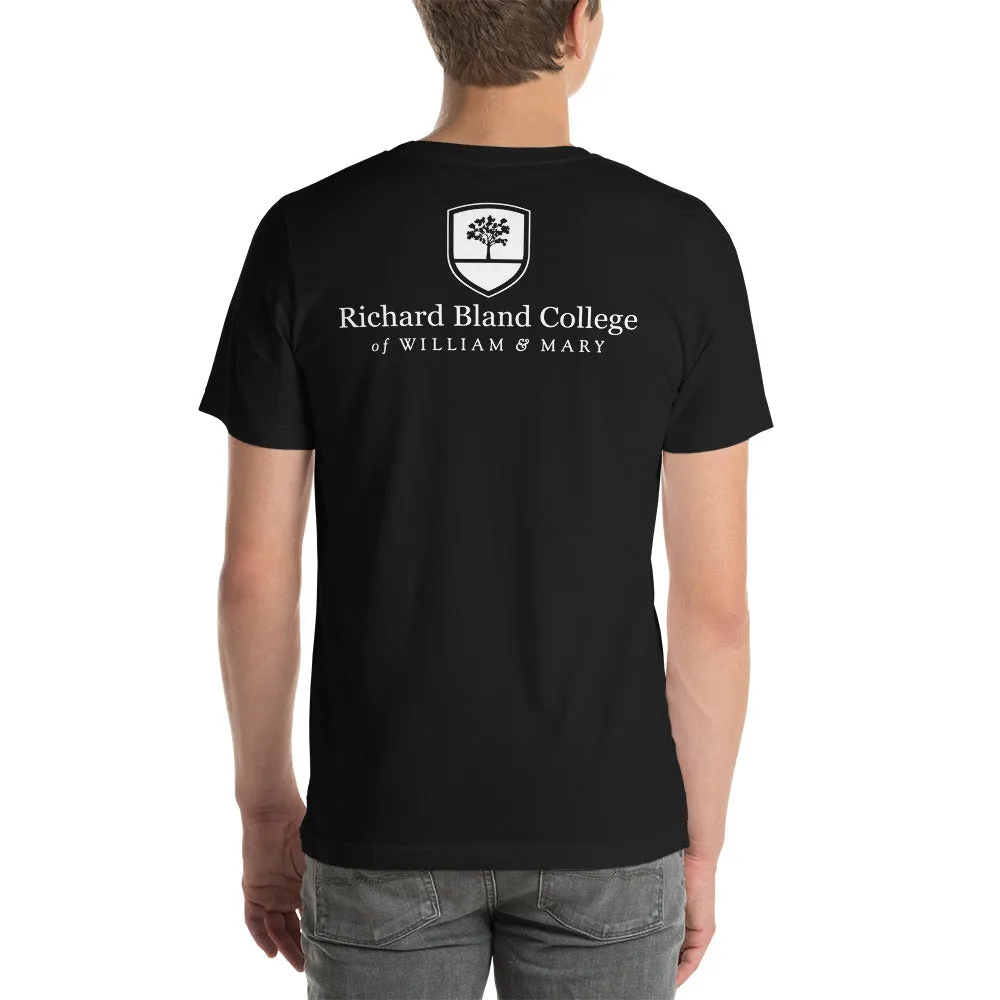 Short-Sleeve Richard Bland College Premium Unisex T-Shirt - Large Logo on Back/Small Logo on Front