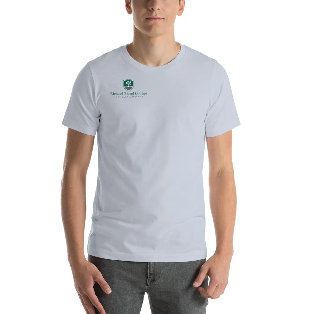 Short-Sleeve Richard Bland College Premium Unisex T-Shirt - Large Logo on Back/Small Logo on Front