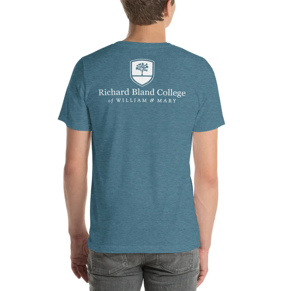 Short-Sleeve Richard Bland College Premium Unisex T-Shirt - Large Logo on Back/Small Logo on Front