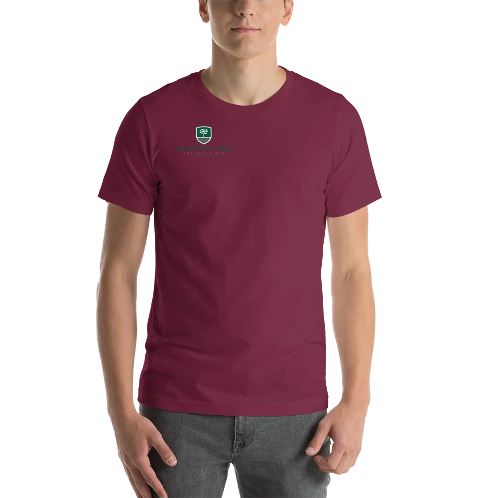 Short-Sleeve Richard Bland College Premium Unisex T-Shirt - Large Logo on Back/Small Logo on Front