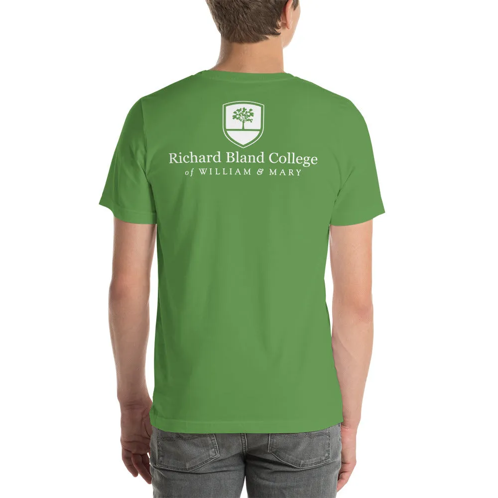 Short-Sleeve Richard Bland College Premium Unisex T-Shirt - Large Logo on Back/Small Logo on Front