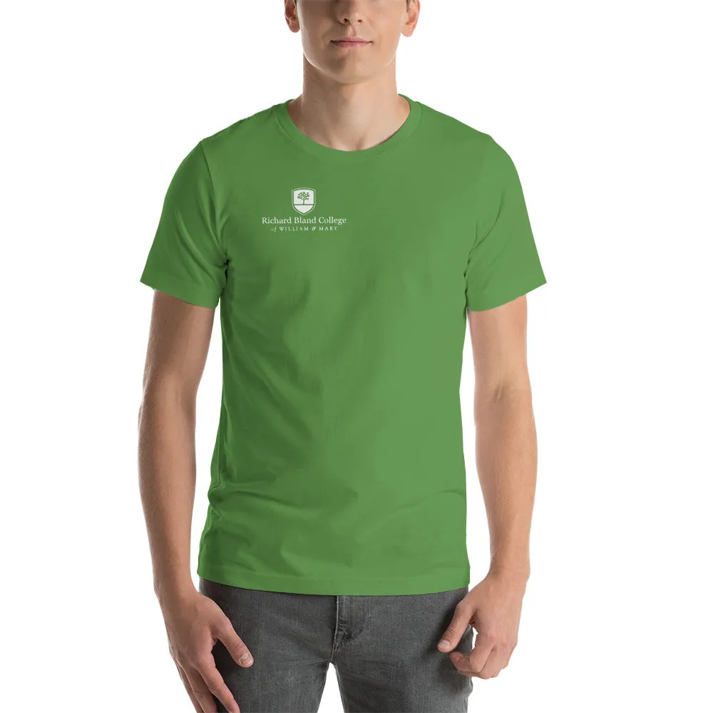 Short-Sleeve Richard Bland College Premium Unisex T-Shirt - Large Logo on Back/Small Logo on Front