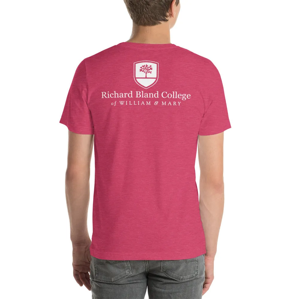 Short-Sleeve Richard Bland College Premium Unisex T-Shirt - Large Logo on Back/Small Logo on Front