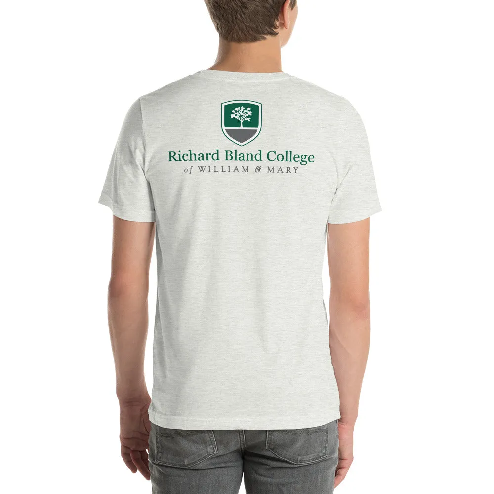Short-Sleeve Richard Bland College Premium Unisex T-Shirt - Large Logo on Back/Small Logo on Front