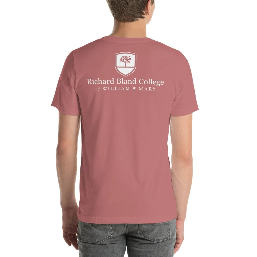 Short-Sleeve Richard Bland College Premium Unisex T-Shirt - Large Logo on Back/Small Logo on Front