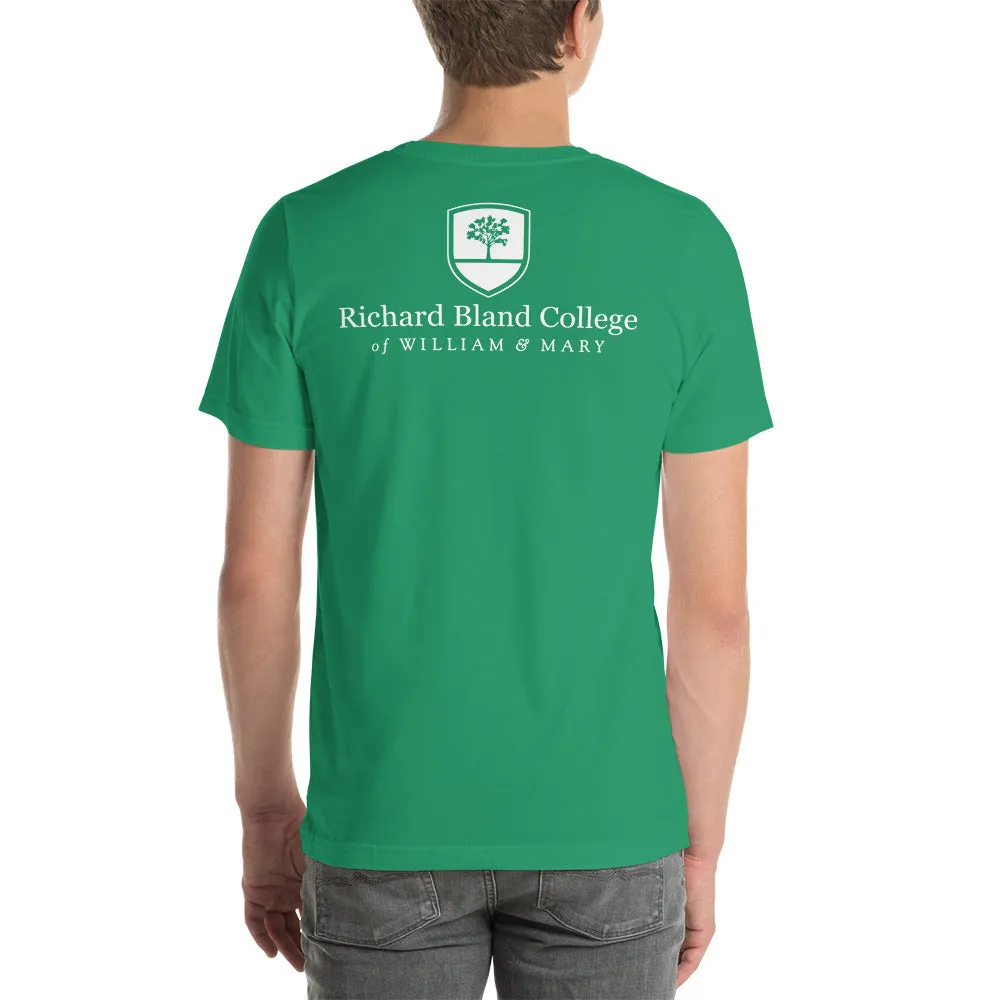 Short-Sleeve Richard Bland College Premium Unisex T-Shirt - Large Logo on Back/Small Logo on Front