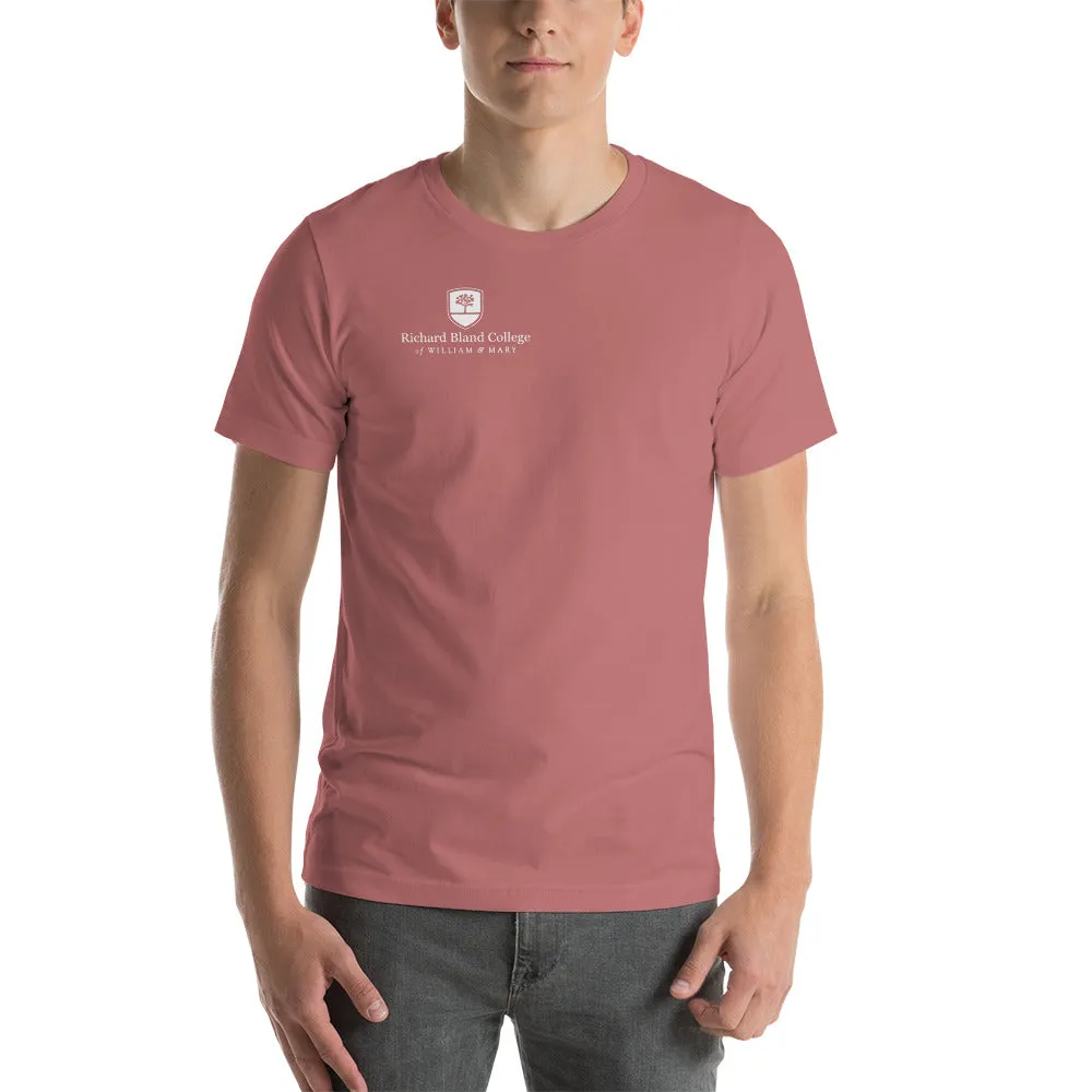 Short-Sleeve Richard Bland College Premium Unisex T-Shirt - Large Logo on Back/Small Logo on Front