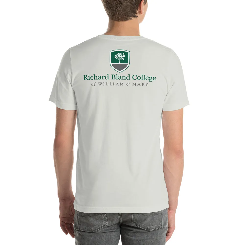 Short-Sleeve Richard Bland College Premium Unisex T-Shirt - Large Logo on Back/Small Logo on Front