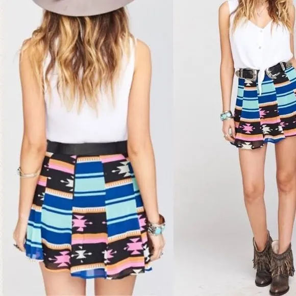 SHOW ME YOUR MUMU 🌺 Skater Skirt Aztec