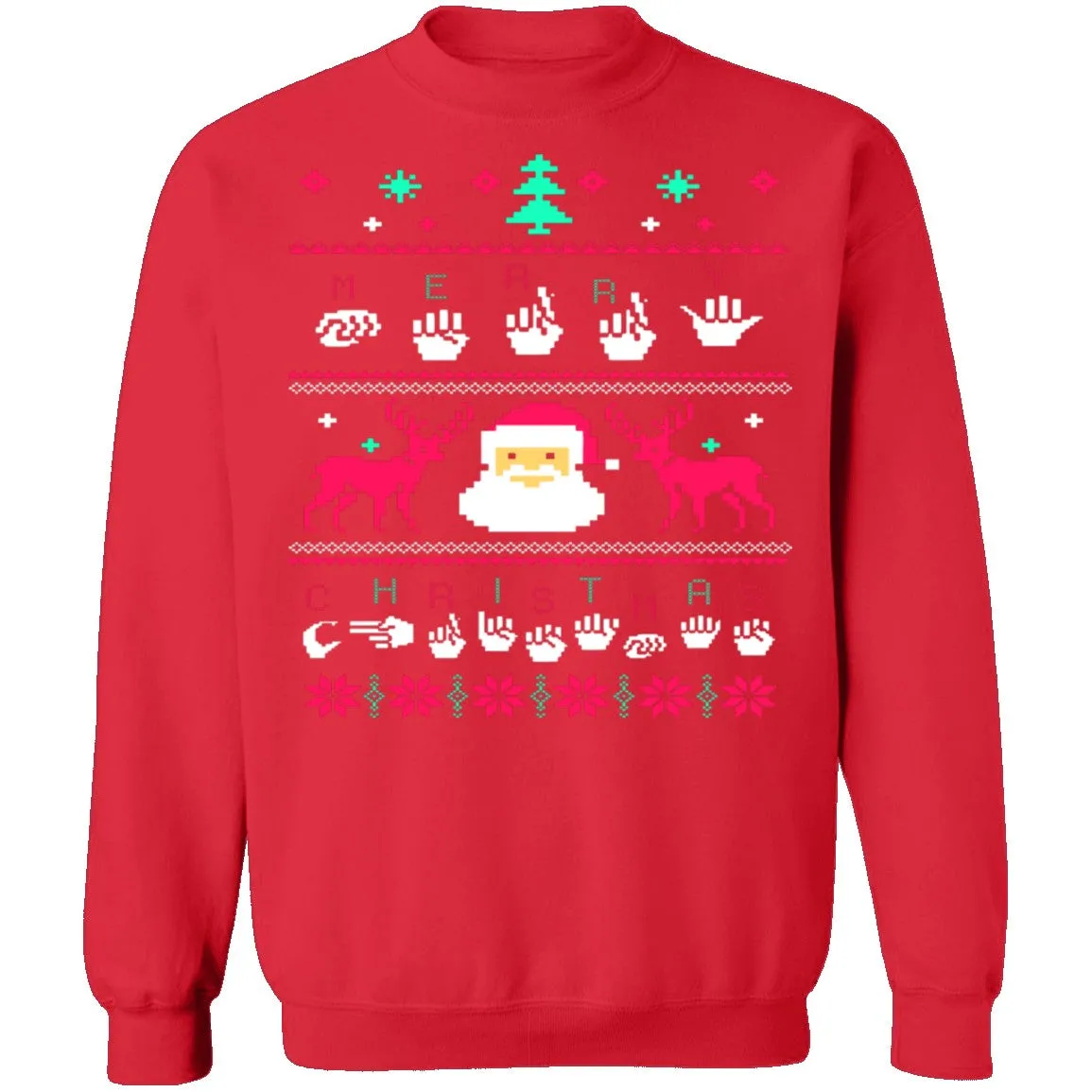 Sign Language Ugly Christmas Sweater