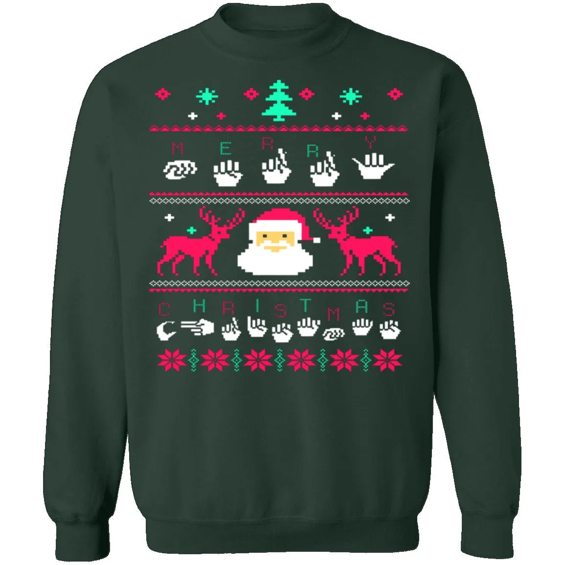 Sign Language Ugly Christmas Sweater