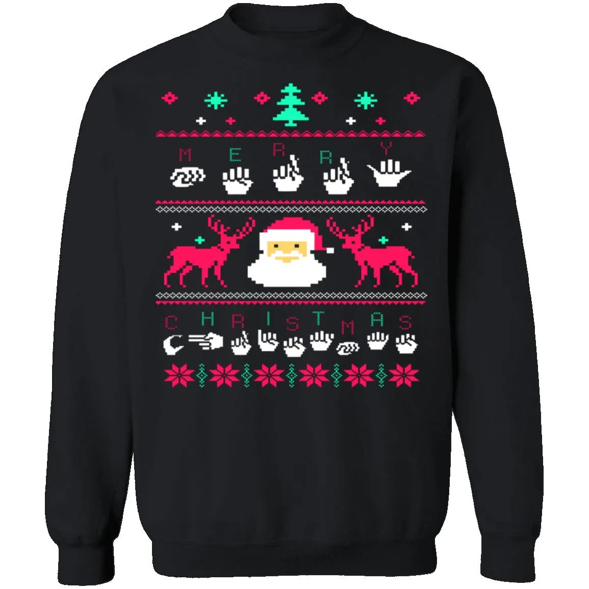 Sign Language Ugly Christmas Sweater