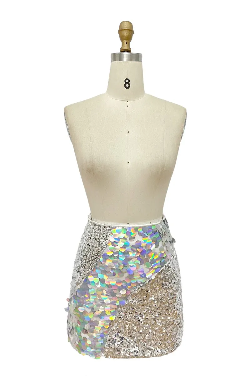 Silver Mini Skirt