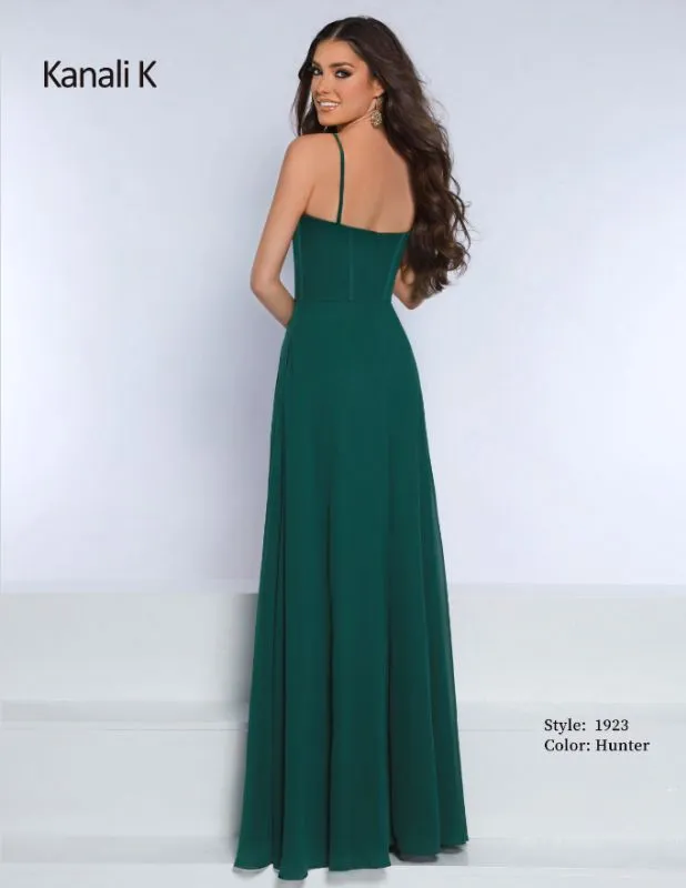 Size 10 Kanali K 1923 Hunter Green Bridesmaid Dress