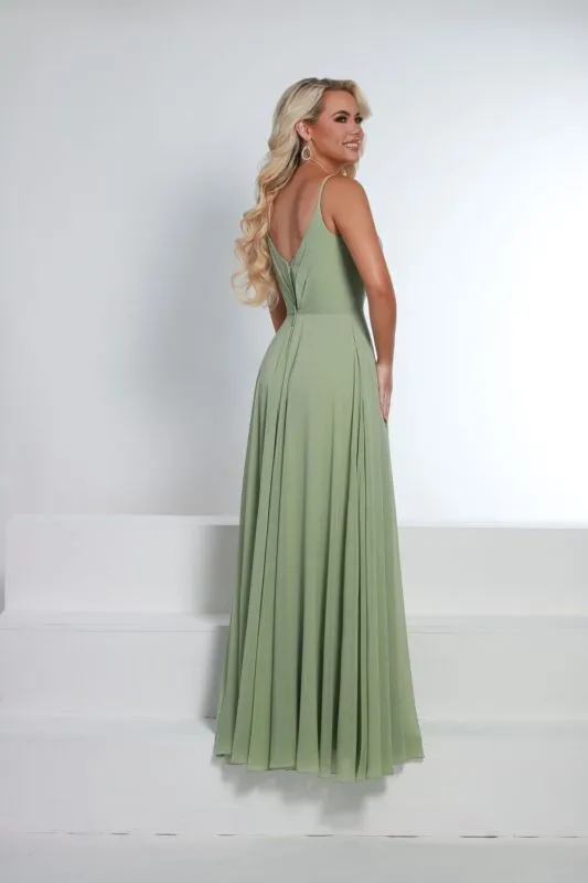 Size 12 Kanali K 1867 Sage Bridesmaid Dress