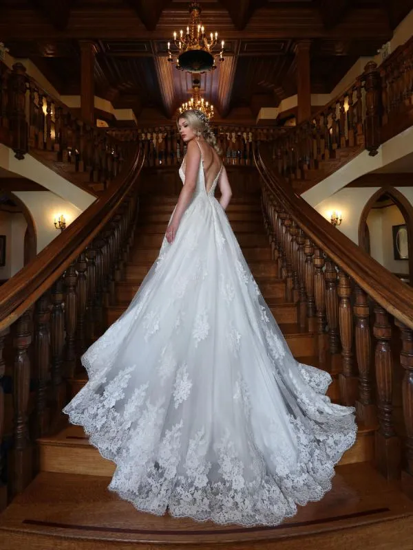 Size 14 Ashley & Justin 10714 Diamond White Gown