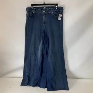 Skirt Maxi By 7 For All Mankind In Blue Denim, Size: 12