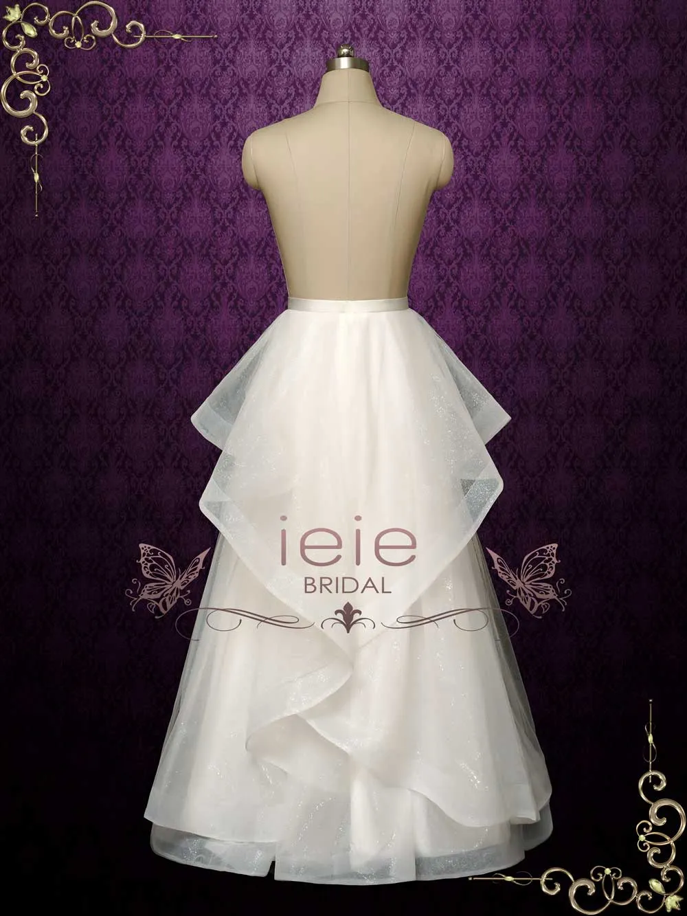 Slim A-line Ruffle Wedding Skirt ARWEN