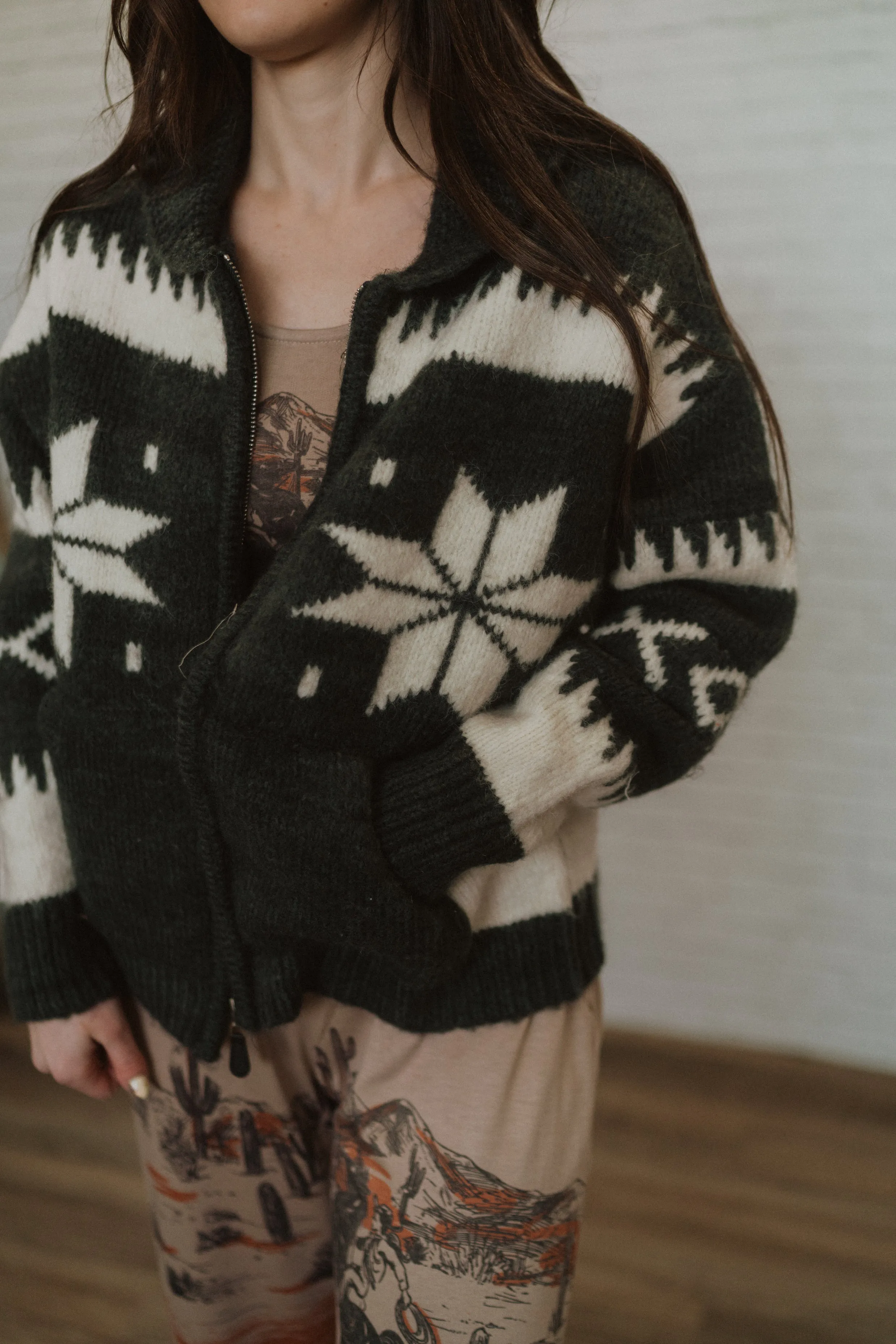 Snowflake Knit Jacket
