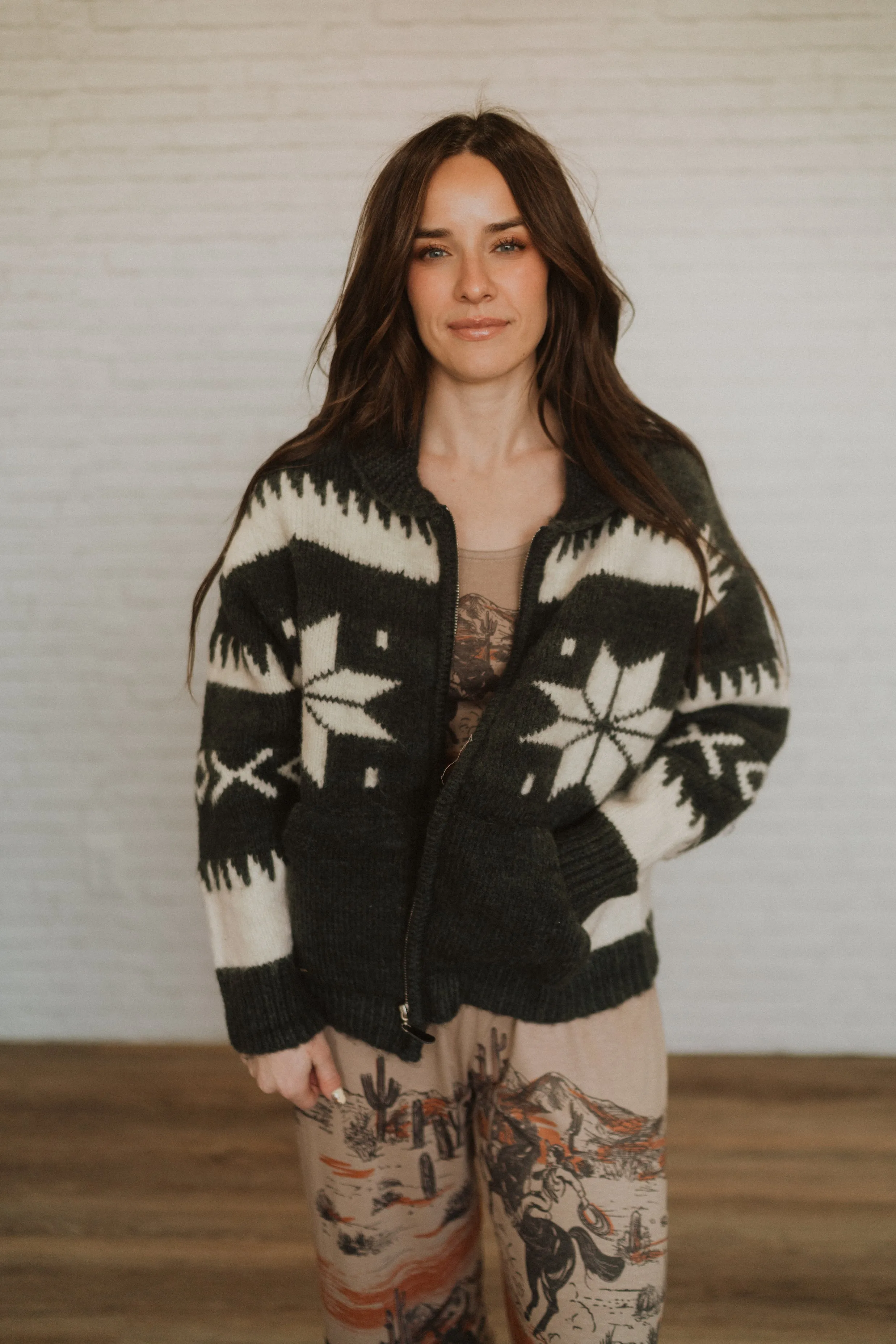 Snowflake Knit Jacket