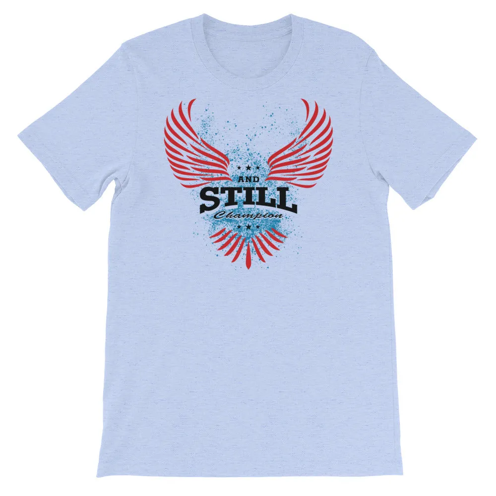 Soaring Champion women's T-shirt with ASC logo on back label