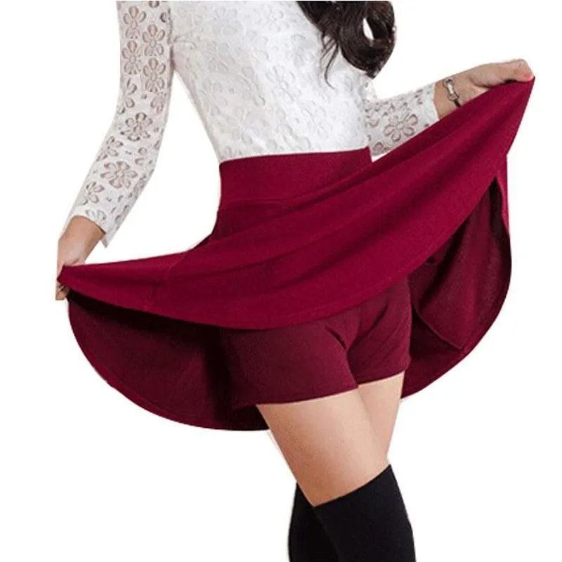 Solid A-Line Mini Skirt