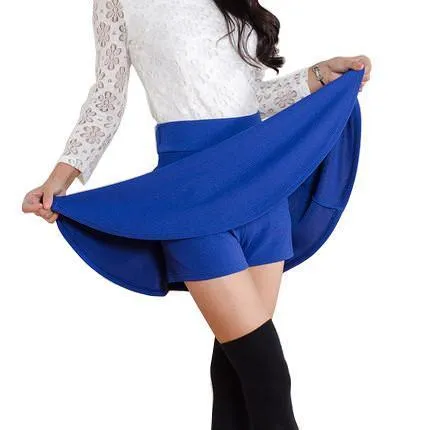 Solid A-Line Mini Skirt