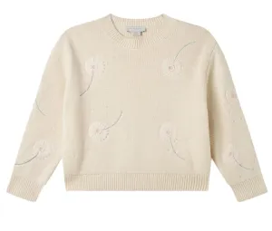 Stella McCartney Kids Knit Sweater With Embroidered Dandelions
