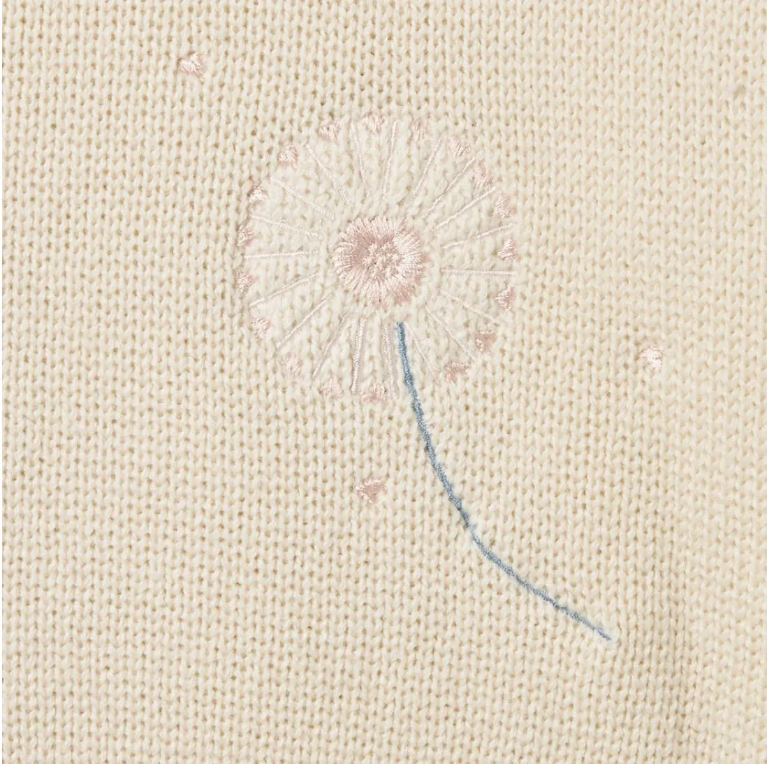 Stella McCartney Kids Knit Sweater With Embroidered Dandelions