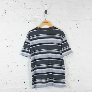 Striped 90s Kickers T Shirt - Grey - M