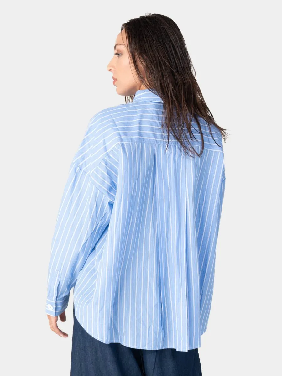 Striped Collared Cotton Button Up
