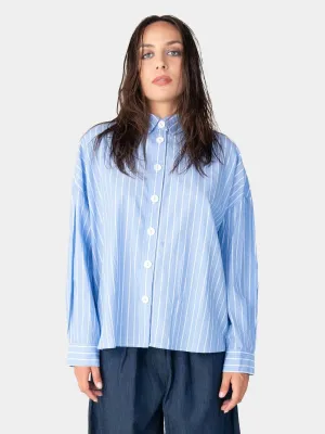 Striped Collared Cotton Button Up