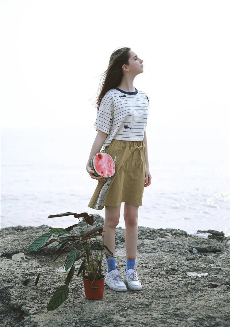 Striped Crop T-Shirt